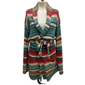 Exclusive Hand Knit Lauren Ralph Lauren Southwest Navajo Cardigan Women's 1x
